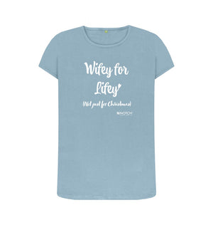 Stone Blue Women's Wifey For Lifey T-Shirt