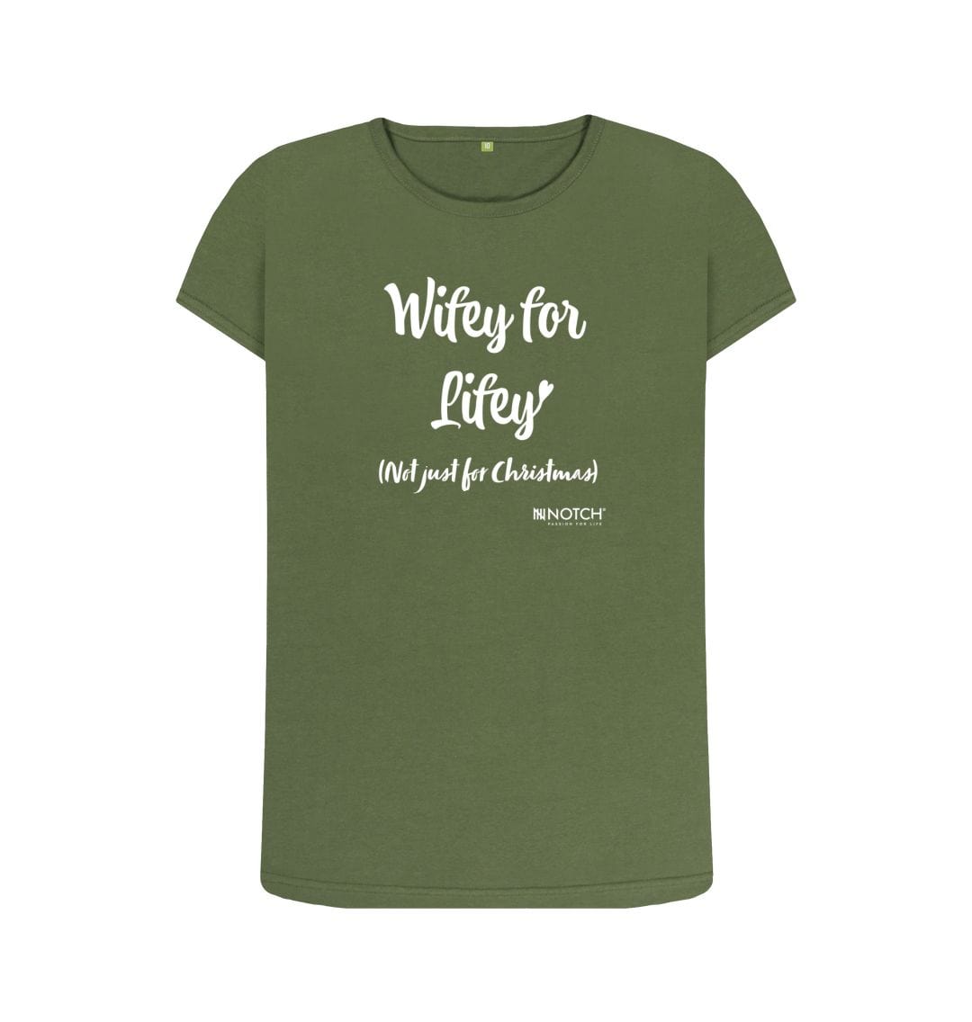 Khaki Women's Wifey For Lifey T-Shirt