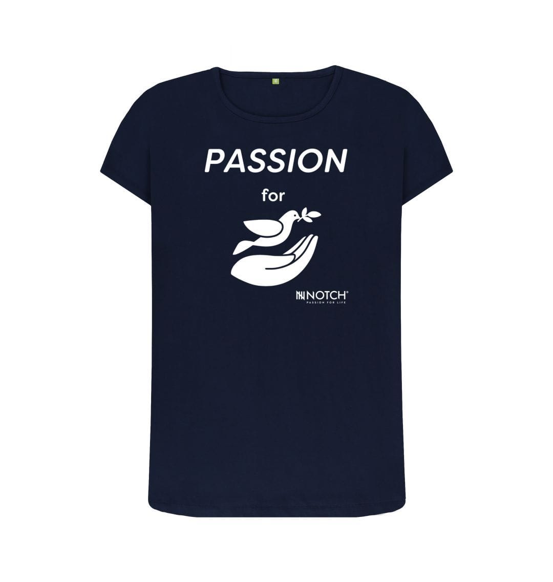 Navy Blue Women's Passion For Peace T-Shirt