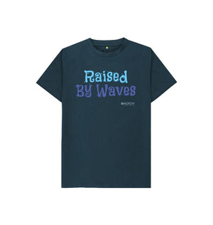 Denim Blue Kid's Raised By Waves T-Shirt