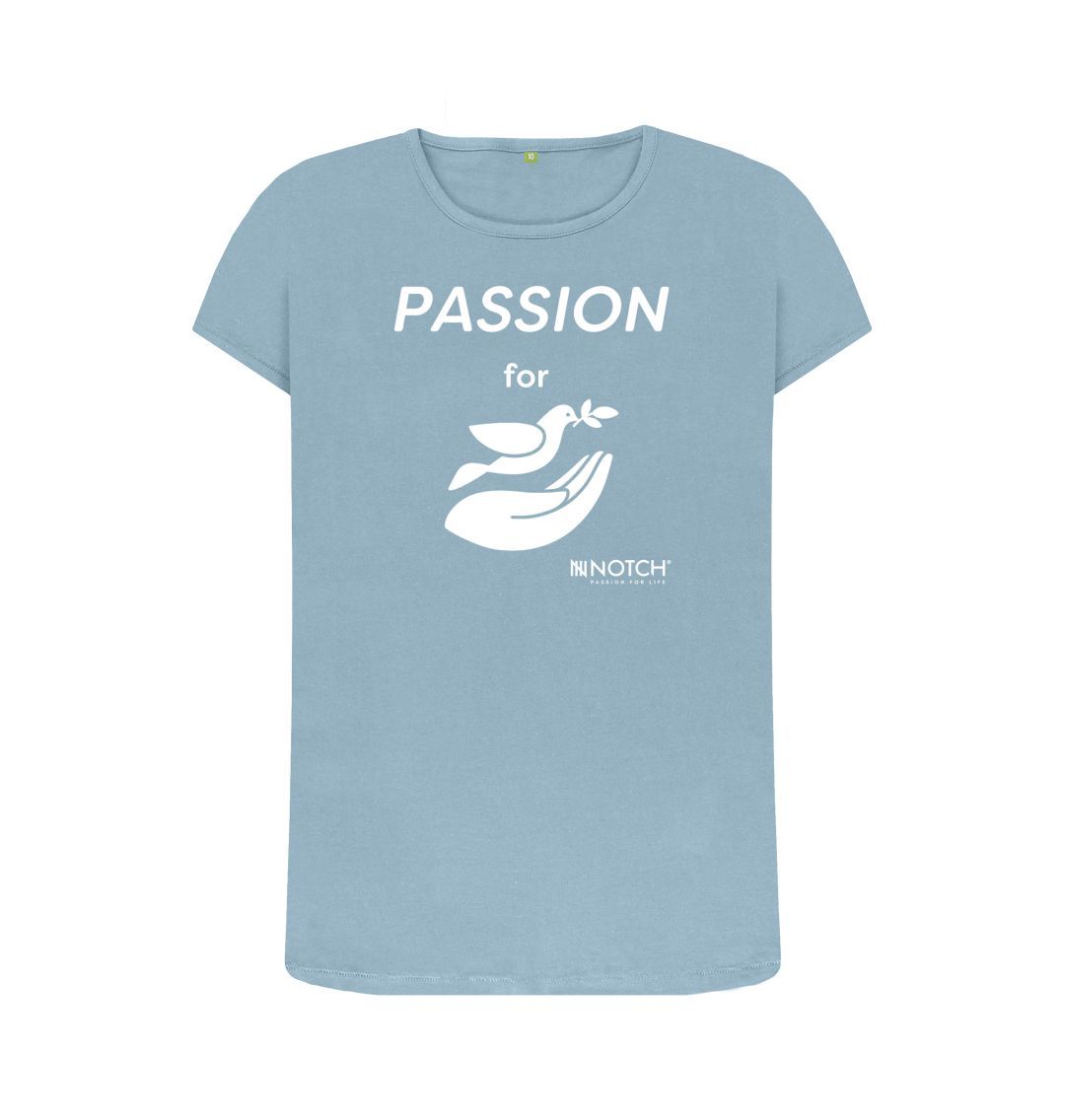 Stone Blue Women's Passion For Peace T-Shirt