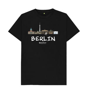 Black Berlin 26.2 White Text Men's T-Shirt
