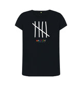 Black Women's Five Bar Tally T-Shirt