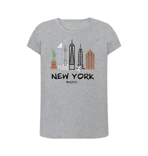 Athletic Grey New York 26.2 Black Text Women's T-Shirt