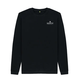 Black Men's Small Notch Logo Sweater