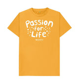 Mustard Men's White Bubble Passion For Life T-Shirt