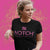 Women's Hot Pink Notch Logo T-Shirt