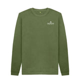 Khaki Men's Small Notch Logo Sweater
