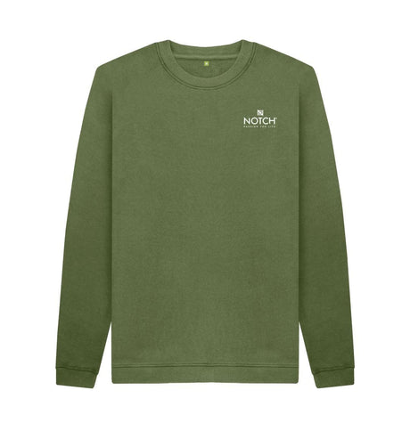 Khaki Men's Small Notch Logo Sweater