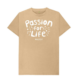 Sand Men's White Bubble Passion For Life T-Shirt