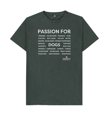 Dark Grey Men's Passion For Dogs T-Shirt