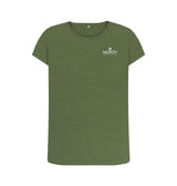 Khaki Women's Small Notch Logo T-Shirt