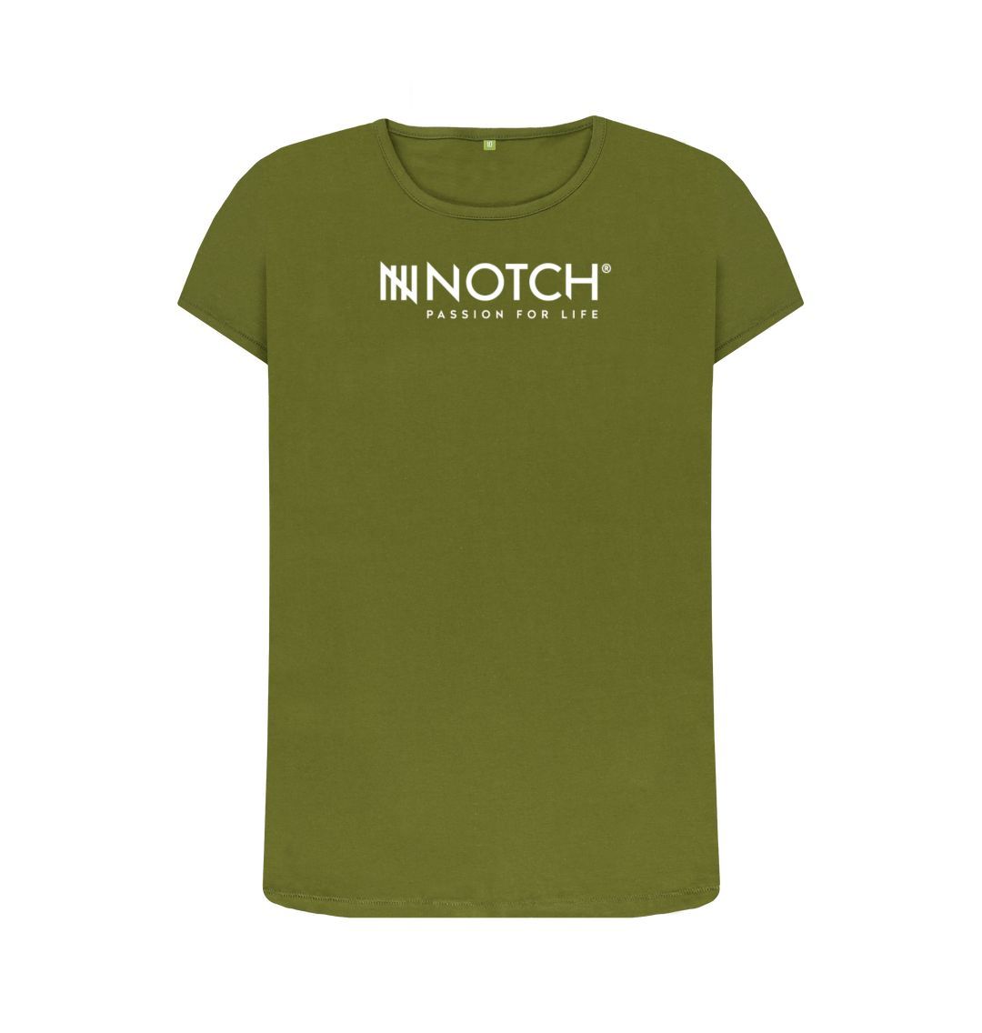 Moss Green Women's Notch Logo T-Shirt