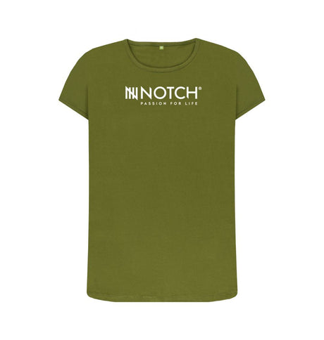 Moss Green Women's Notch Logo T-Shirt