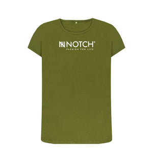 Moss Green Women's Notch Logo T-Shirt