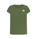 Khaki Women's Notch Gate T-Shirt