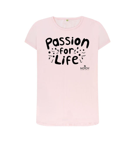 Pink Women's Black Bubble Passion For Life T-Shirt