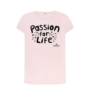 Pink Women's Black Bubble Passion For Life T-Shirt