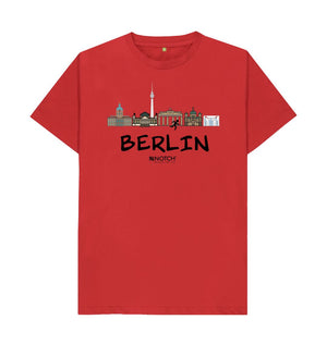 Red Berlin 26.2 Black Text Men's T-Shirt