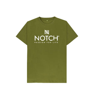 Moss Green Kid's Notch Logo T-Shirt