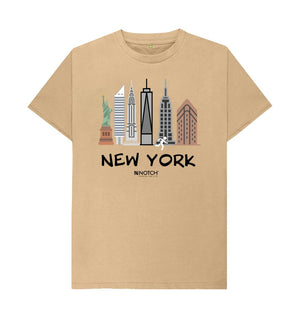 Sand New York 26.2 Black Text Men's T-Shirt