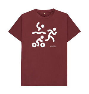 Red Wine Men's Triathlon T-Shirt