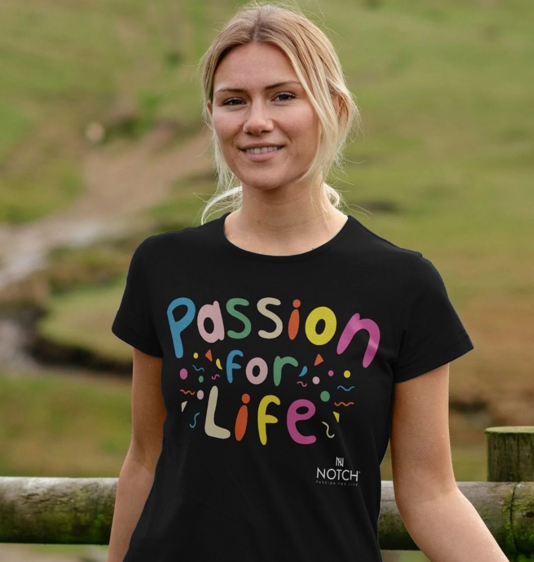 Women's Multicoloured Bubble Passion For Life T-Shirt