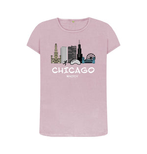 Mauve Chicago 26.2 White Text Women's T-Shirt