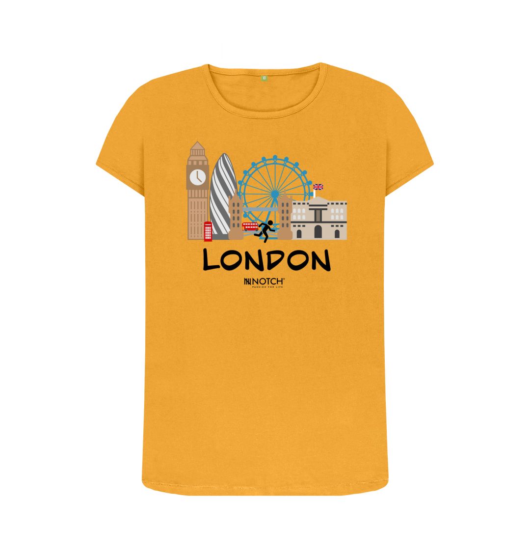 Mustard London 26.2 Black Text Women's T-Shirt