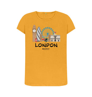 Mustard London 26.2 Black Text Women's T-Shirt