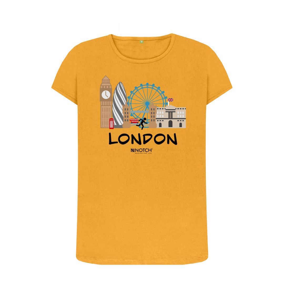 Mustard Women's 26.2 London Black Text T-Shirt