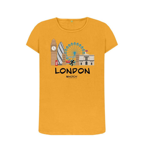 Mustard Women's 26.2 London Black Text T-Shirt