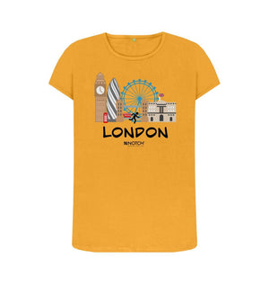 Mustard Women's 26.2 London Black Text T-Shirt