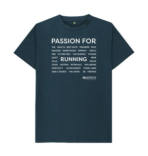 Denim Blue Men's Passion For Running T-Shirt