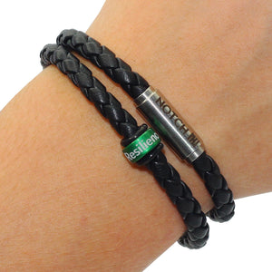 Stronger Life Leather NOTCH Bracelet with One Personalised NOTCH Charm