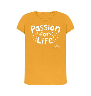 Mustard Women's Bubble Passion for Life T-Shirt