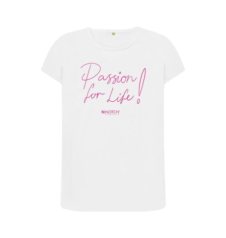 White Women's Pink Passion for Life T-Shirt