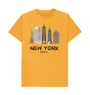 Mustard New York 26.2 Black Text Men's T-Shirt