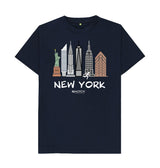 Navy Blue New York 26.2 White Men's T-Shirt