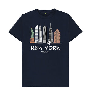 Navy Blue New York 26.2 White Men's T-Shirt