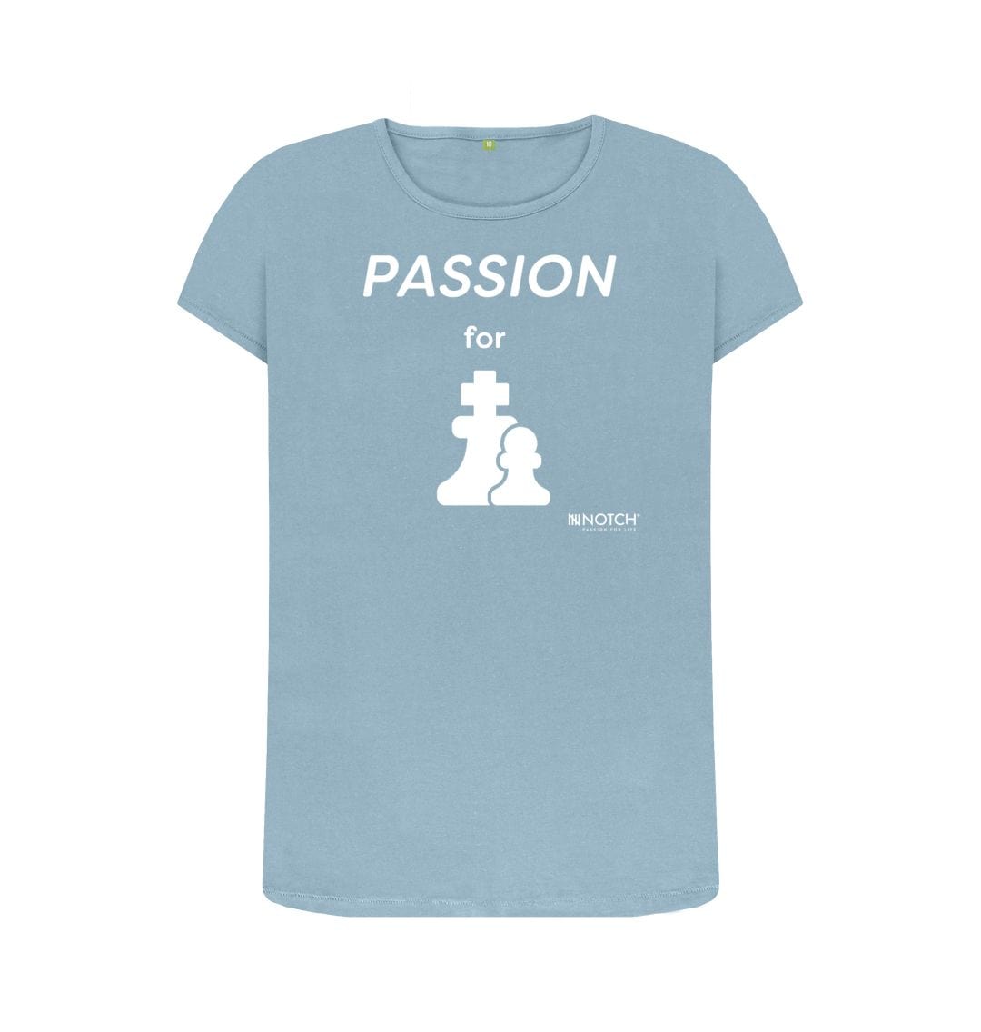Stone Blue Women's Passion For Chess T-Shirt