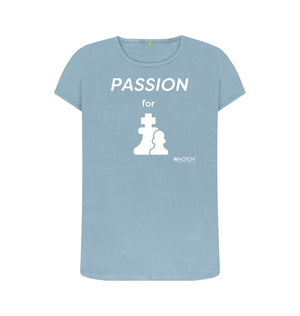 Stone Blue Women's Passion For Chess T-Shirt