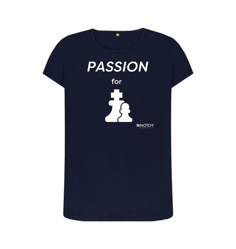 Navy Blue Women's Passion For Chess T-Shirt