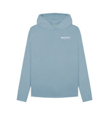 Stone Blue Women's Small Logo Notch Hoodie