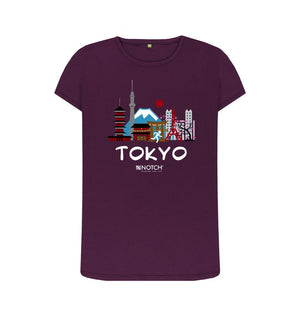 Purple Tokyo 26.2 White Text Women's T-Shirt