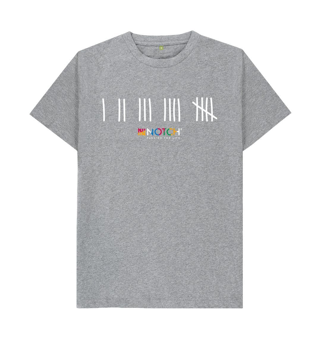 Athletic Grey Men's White Tally T-Shirt