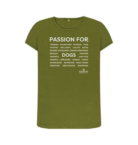 Moss Green Women's Passion For Dogs T-Shirt