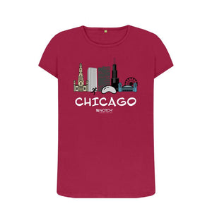 Cherry Chicago 26.2 White Text Women's T-Shirt