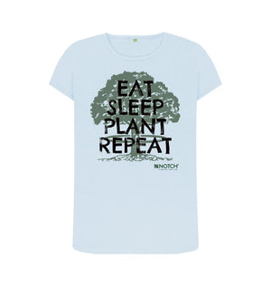 Sky Blue Women's Eat Sleep Plant Repeat T-Shirt