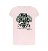 Pink Women's Eat Sleep Plant Repeat T-Shirt